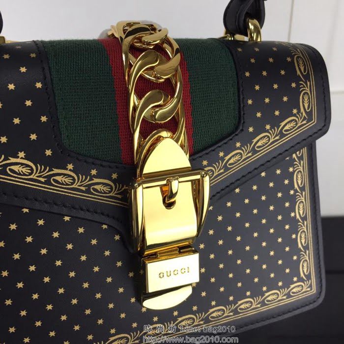 GUCCI古馳 新款 專櫃品質 原單 470270印金 克色 手提 單肩 斜挎包HY1336